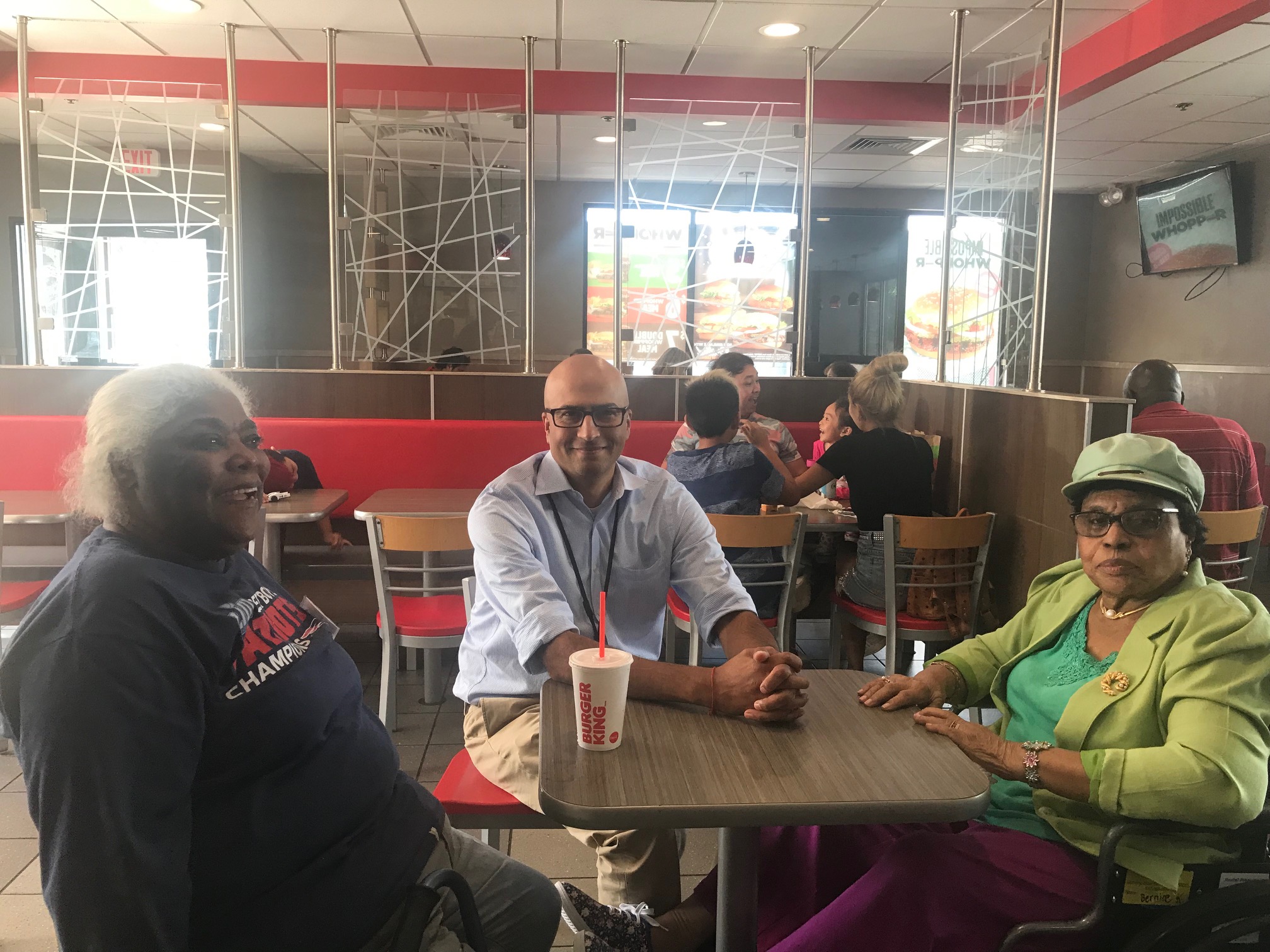 Jay Trivedi, CEO stops by for lunch at Burger King